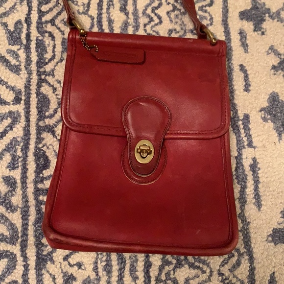 Vintage Coach Satchel in Candy Apple Red - Picture 2 of 9